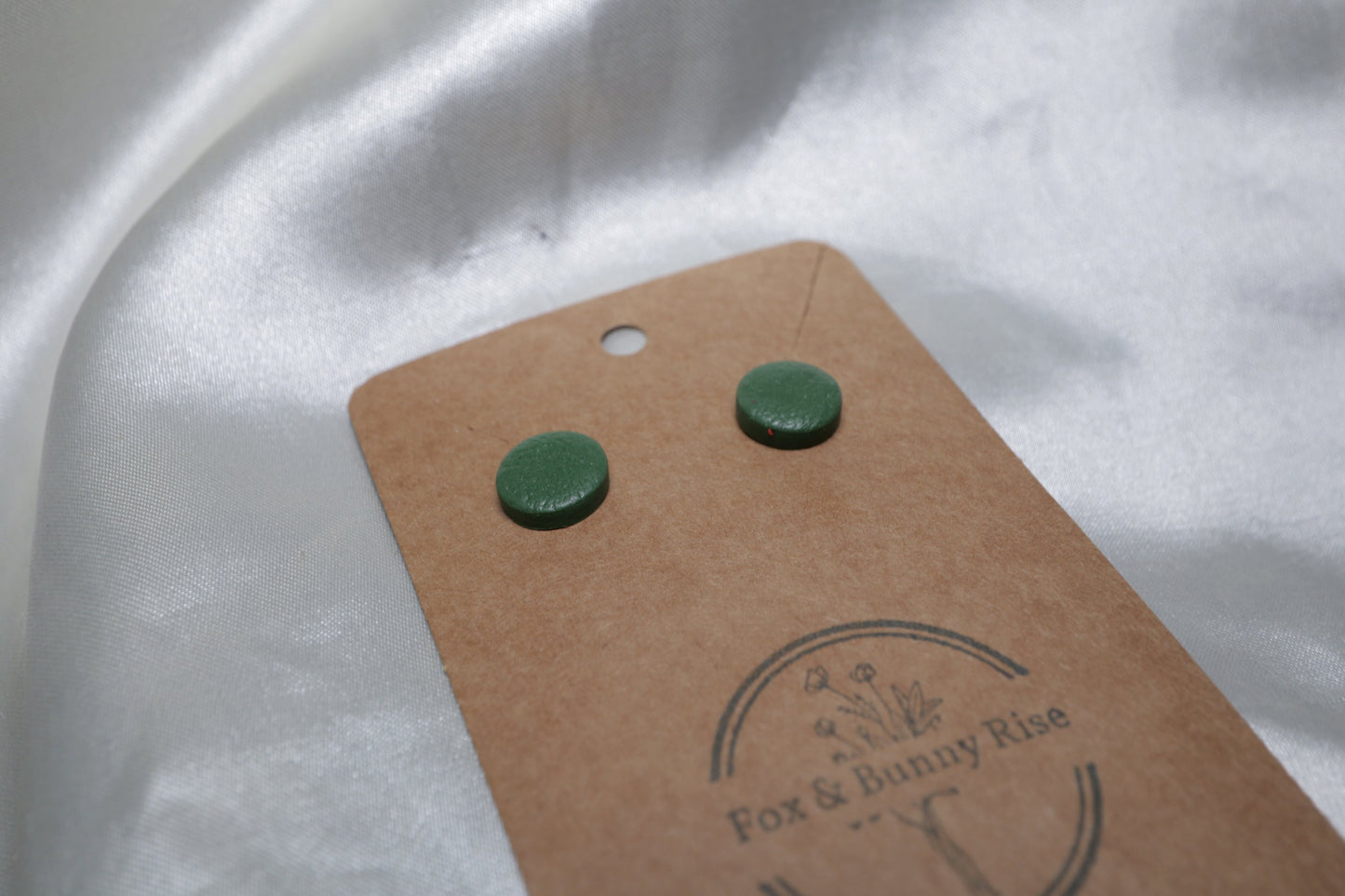 Polymer Clay Round Textured Studs - Big