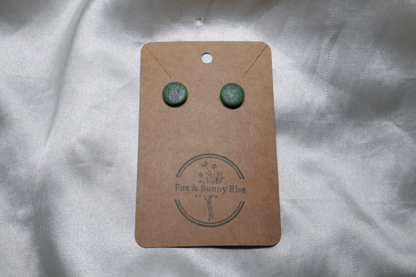 Polymer Clay Round Textured Studs - Big