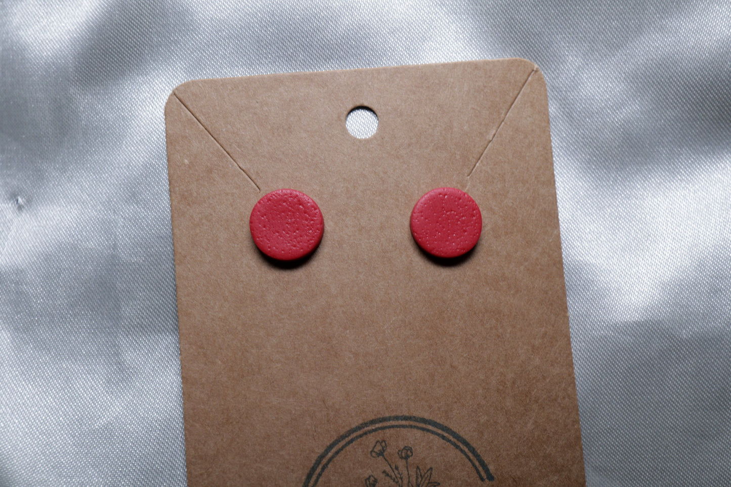 Polymer Clay Round Textured Studs - Big