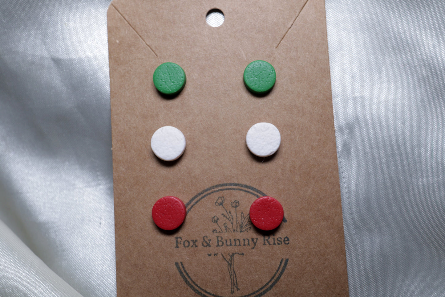 Polymer Clay Round Textured Studs - Small