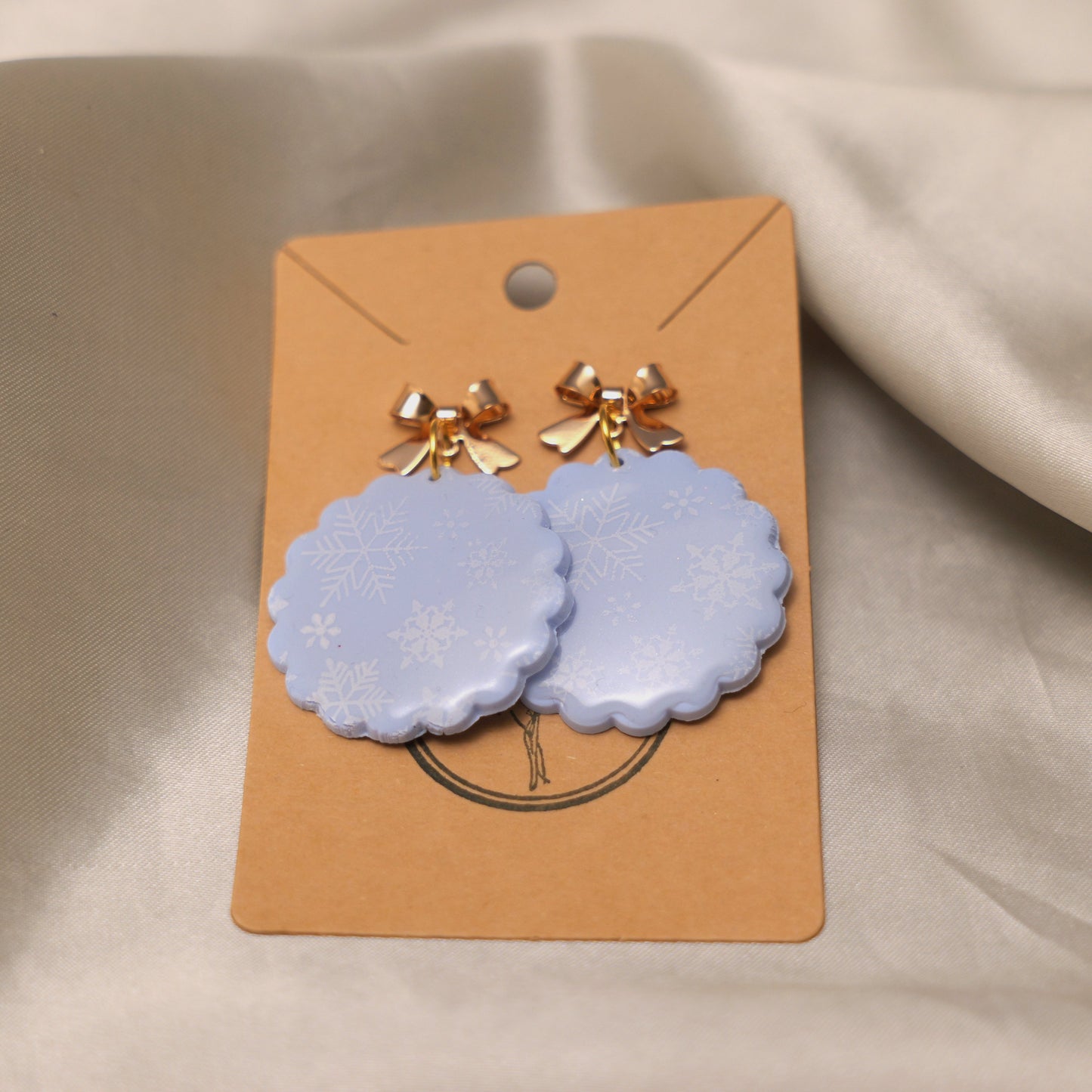 Baby Blue Snowflake Dangles with Bows