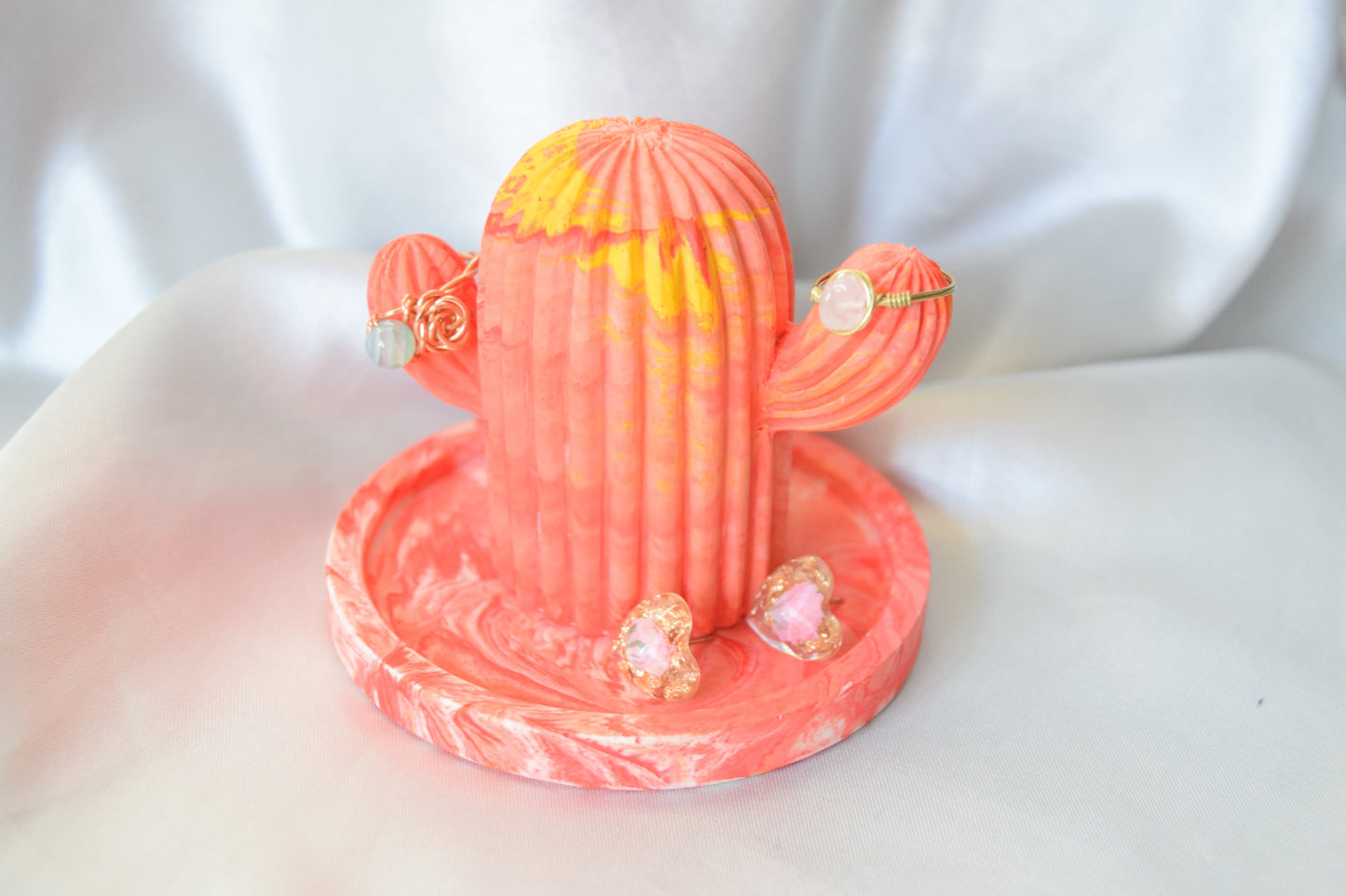 Arizona Jesmonite Jewellery Holder - Red
