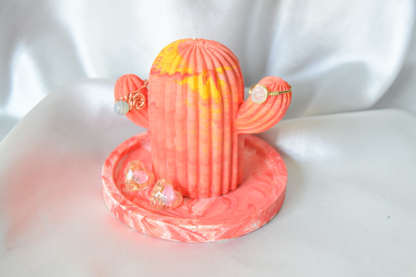 Arizona Jesmonite Jewellery Holder - Red