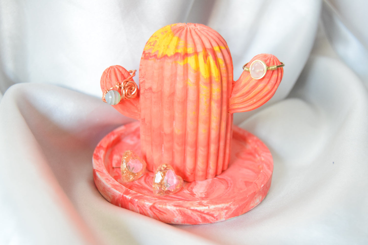 Arizona Jesmonite Jewellery Holder - Red