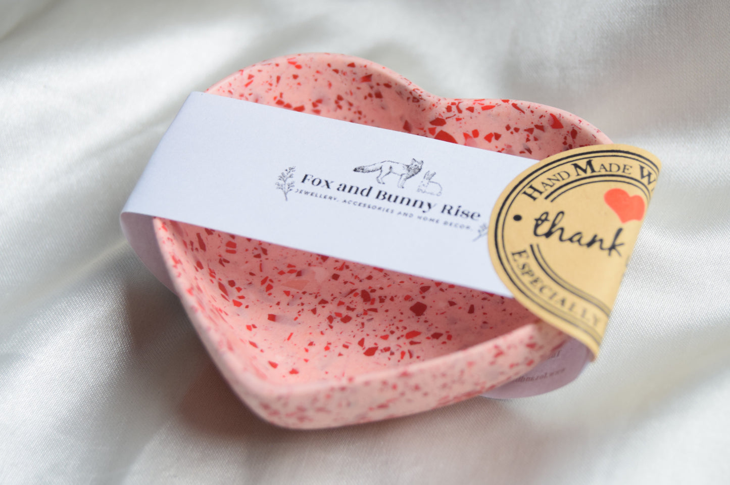 Mila Jesmonite Ring Dish - Heart