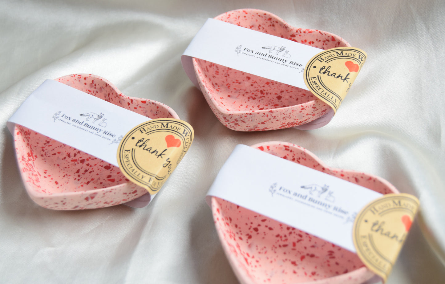 Mila Jesmonite Ring Dish - Heart