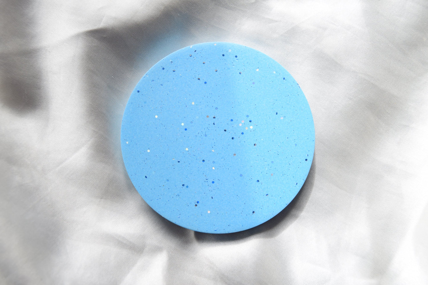 Mixed Glitter Jesmonite Coaster - Blue