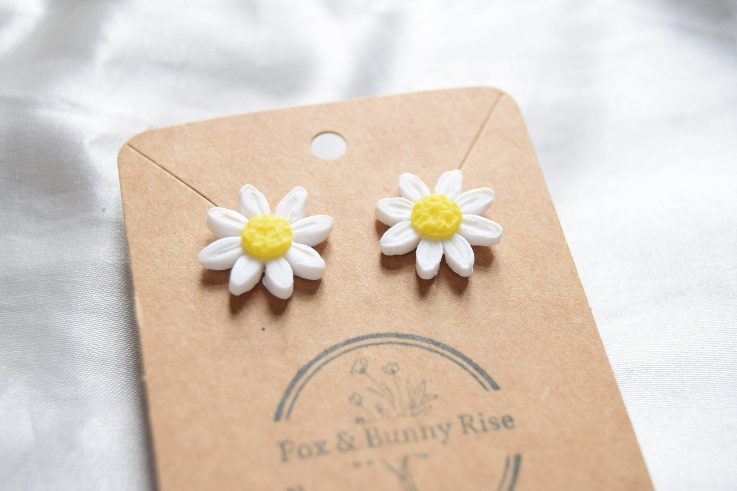 Polymer Clay Daisy Studs