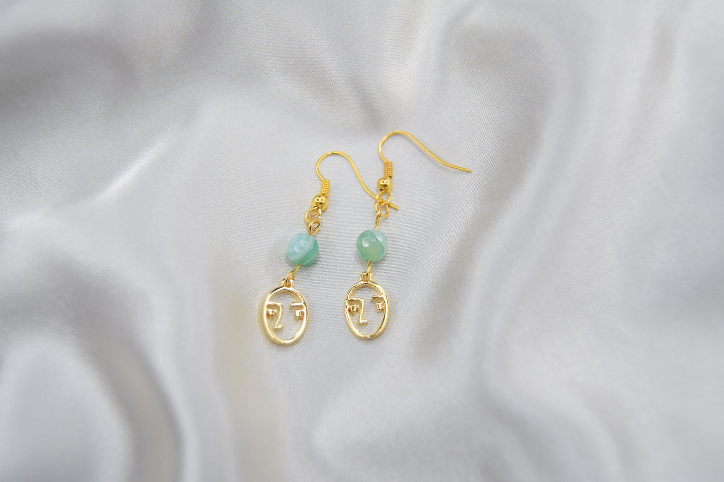 Gold Face Earrings