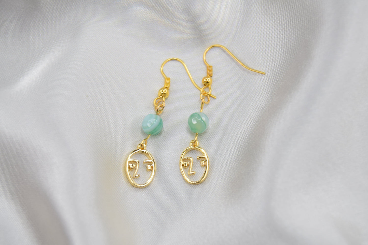 Gold Face Earrings