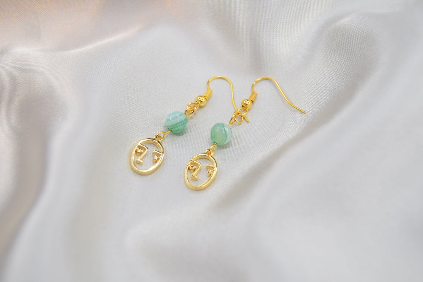 Gold Face Earrings