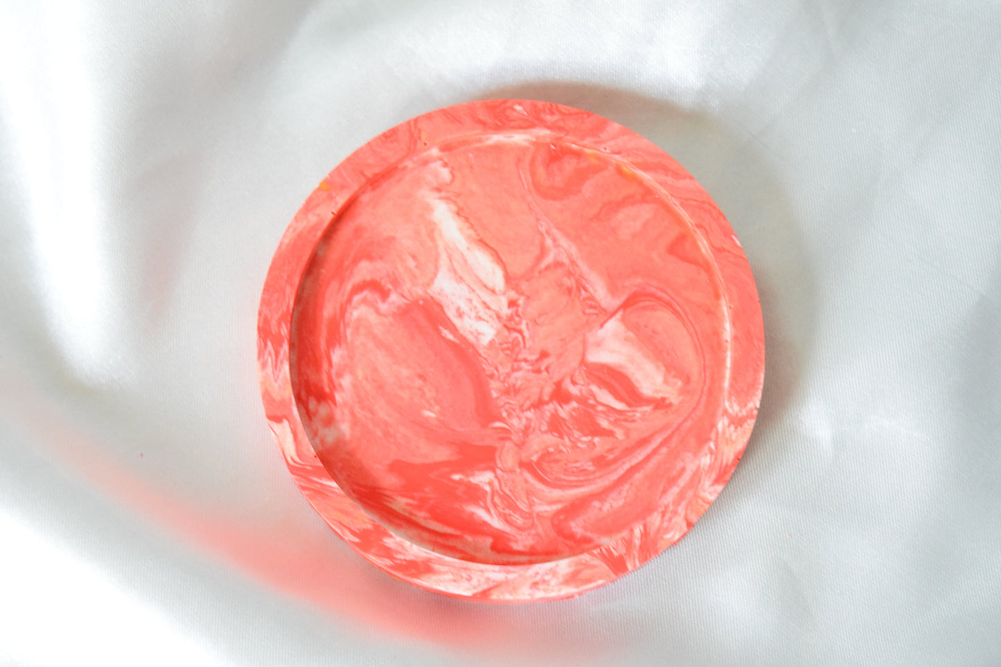 Willow Jesmonite Coaster - Red