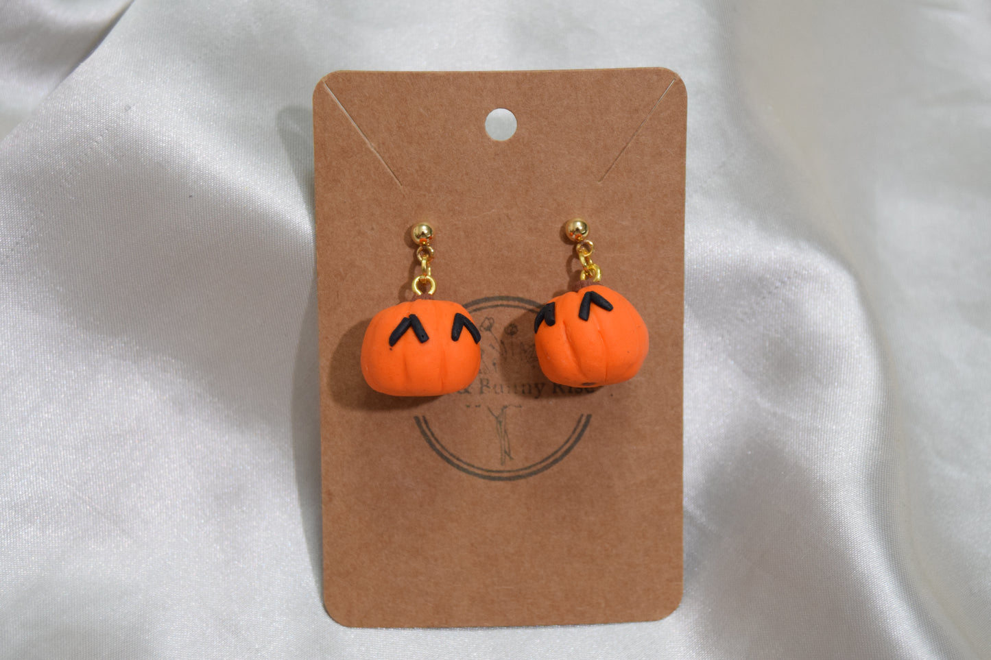 Spooky Pumpkin Polymer Clay Earrings