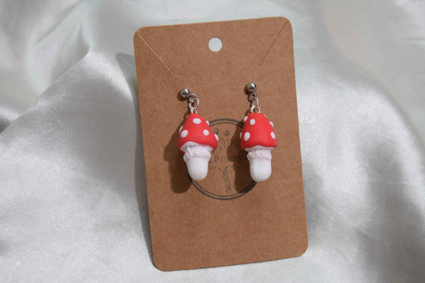 Fly Agaric Polymer Clay Earrings - Big