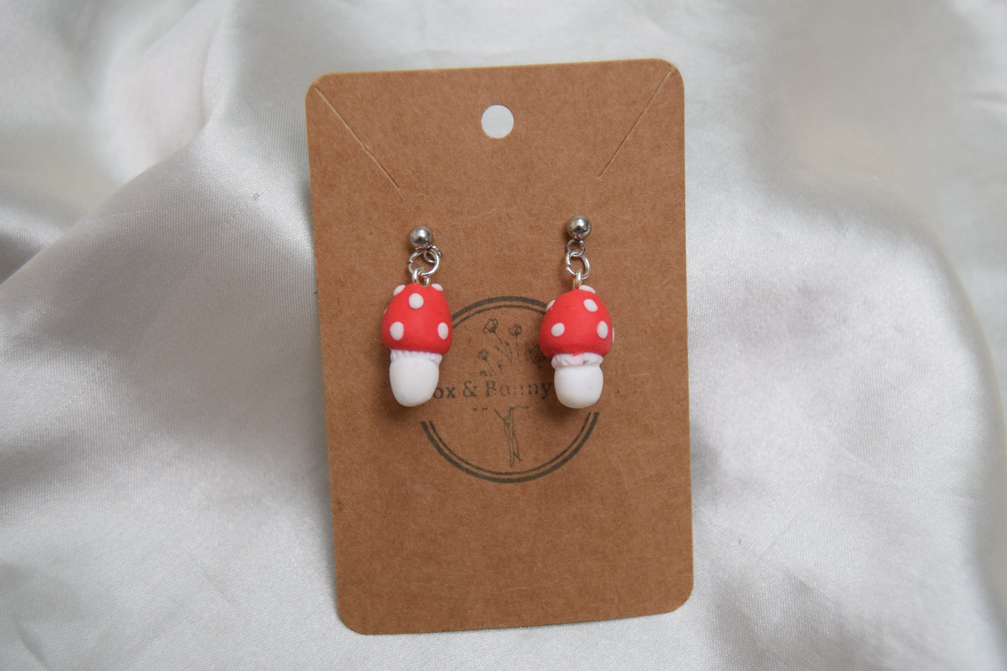 Fly Agaric Polymer Clay Earrings - Small