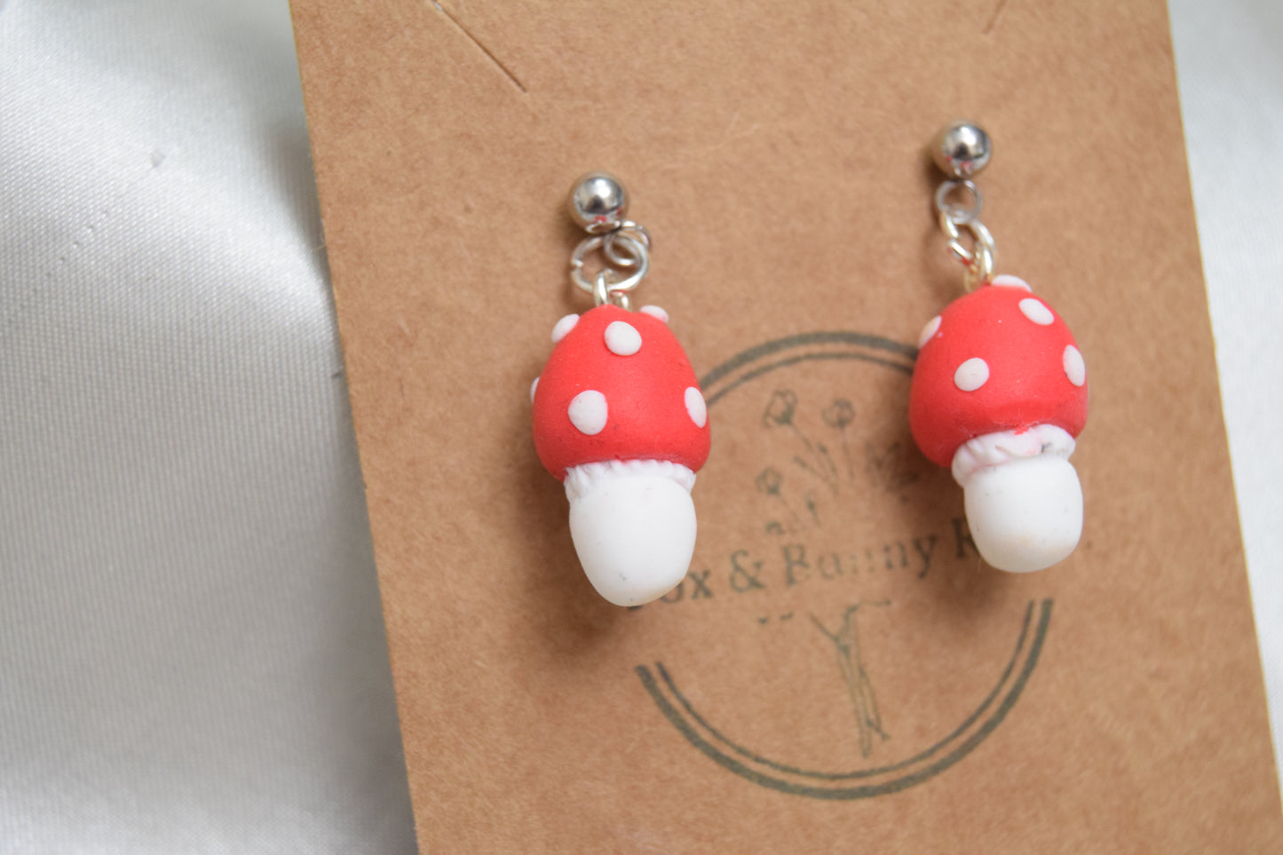 Fly Agaric Polymer Clay Earrings - Small