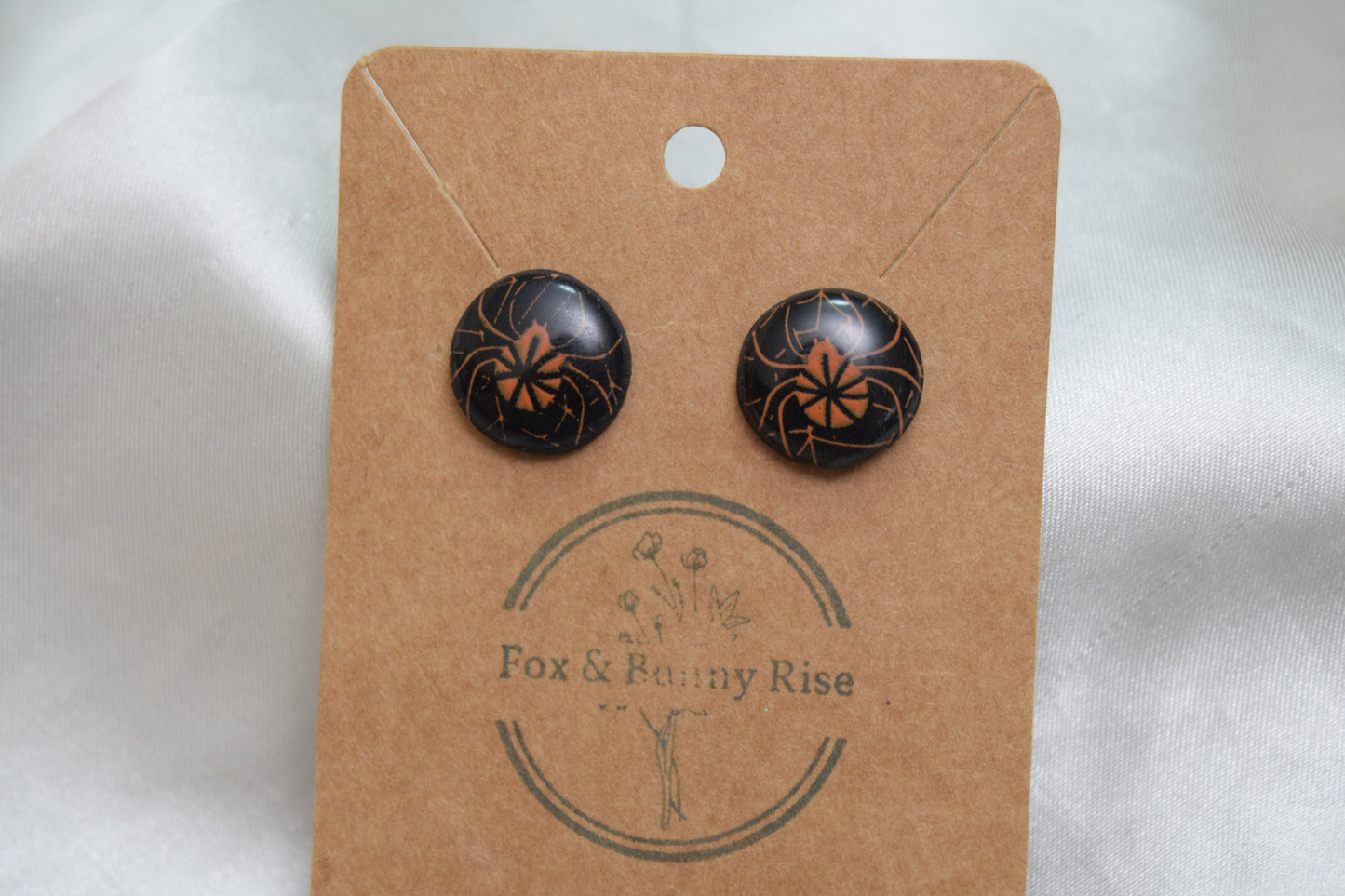 Halloween Spider Polymer Clay Studs