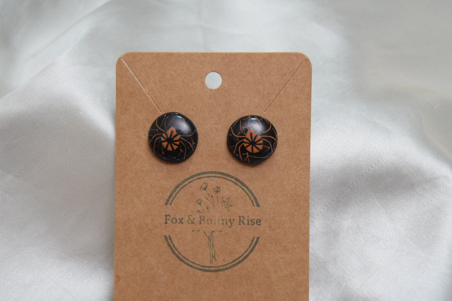 Halloween Spider Polymer Clay Studs