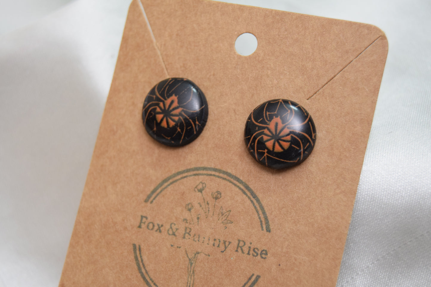 Halloween Spider Polymer Clay Studs