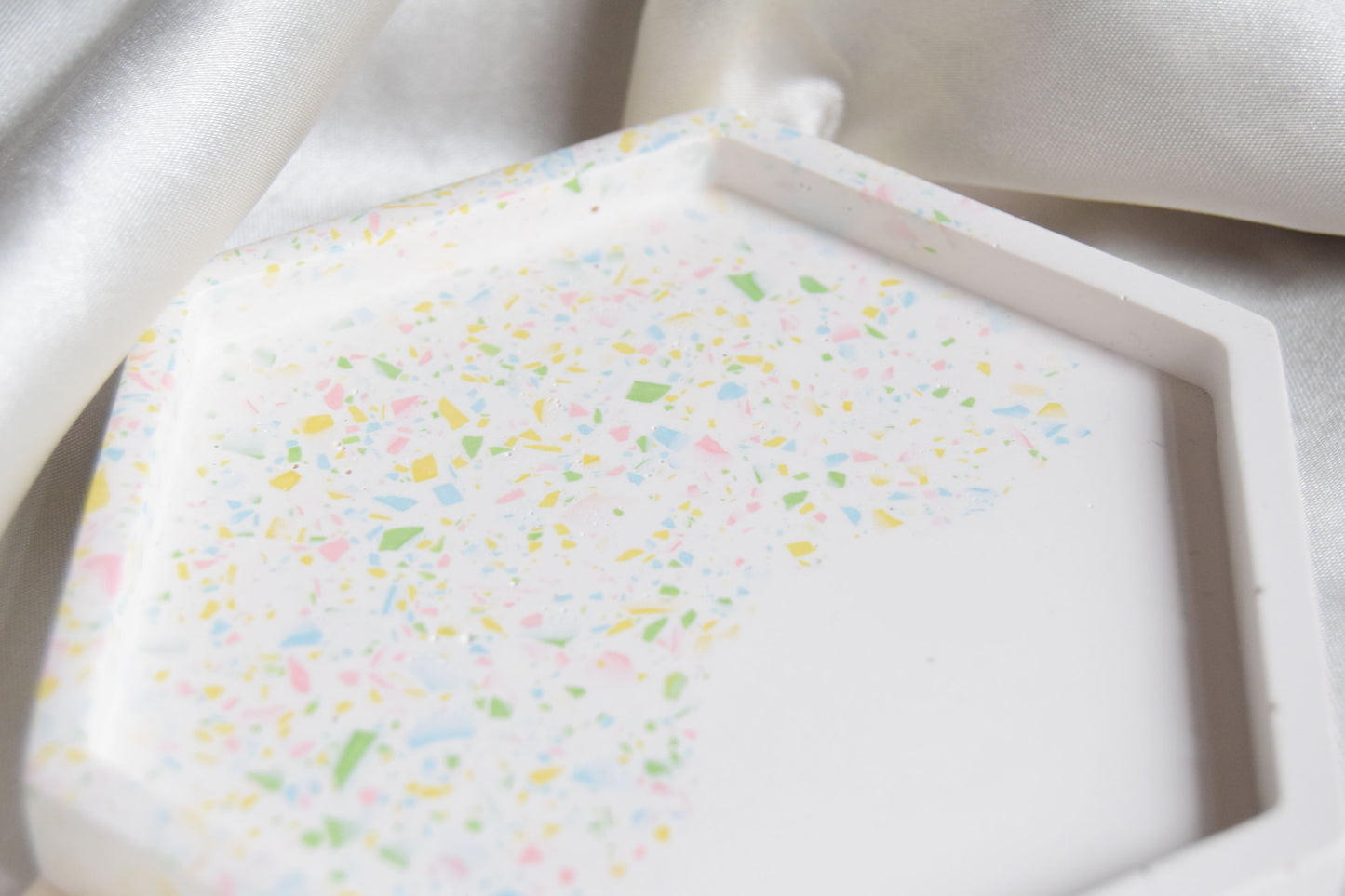 Spring Jesmonite Coaster - Hexagonal