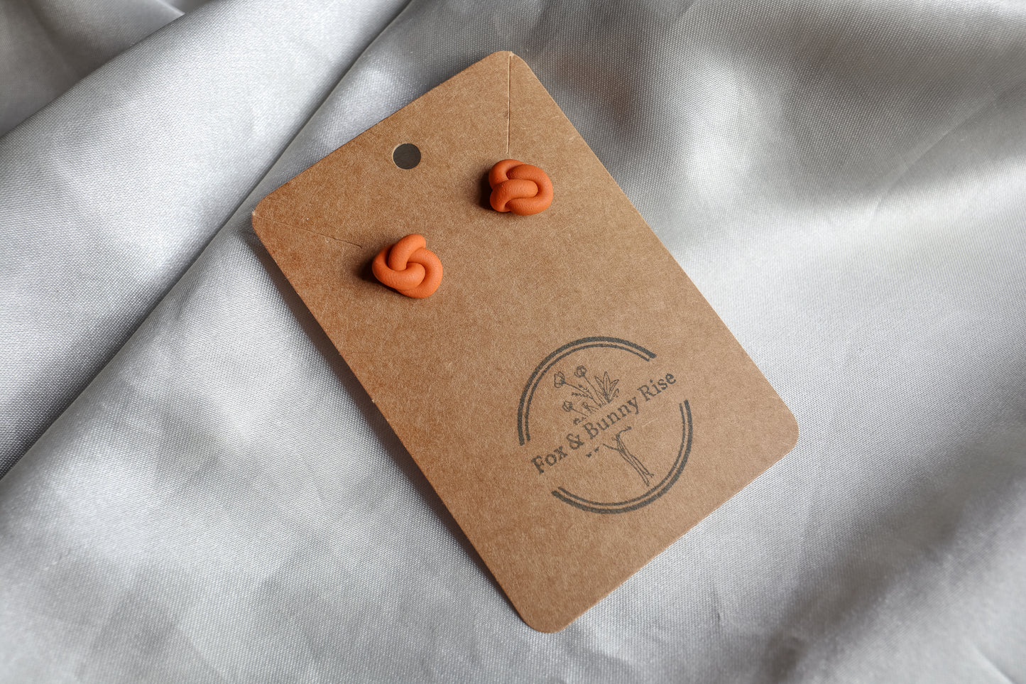 Polymer Clay Knot Earrings