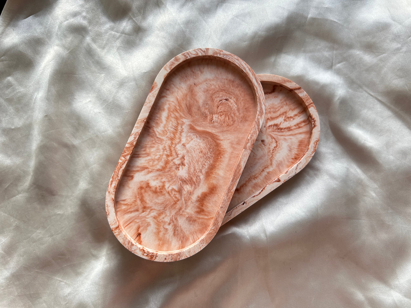 Jesmonite Terracotta Swirl Trinket Tray
