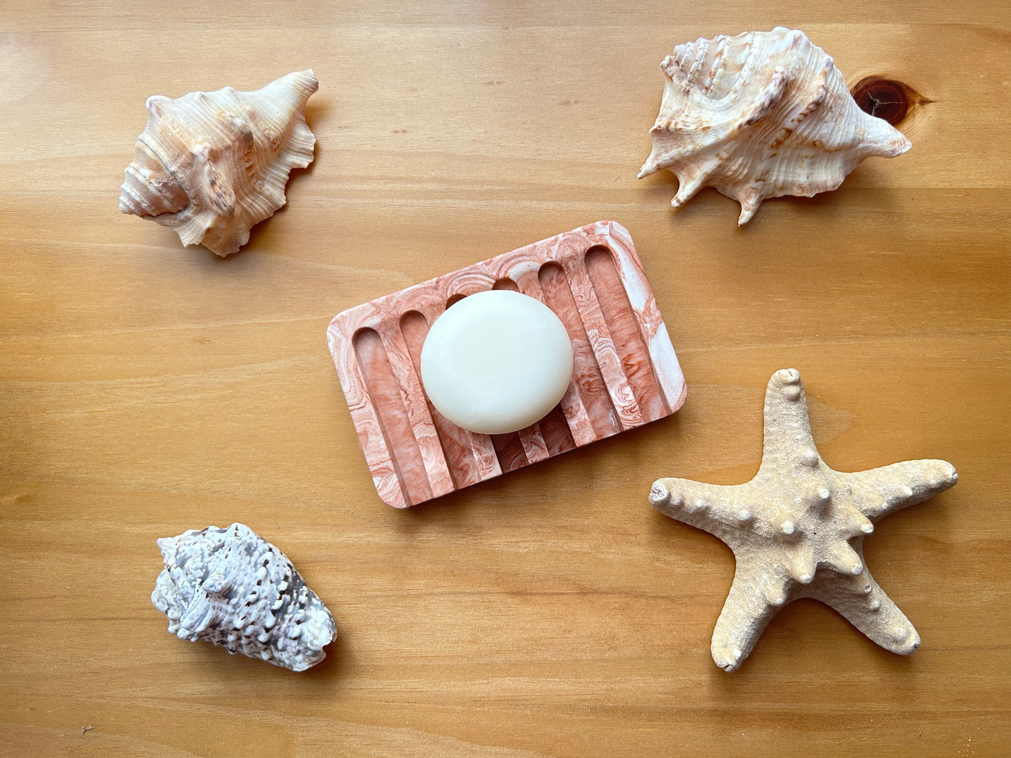 Jesmonite Terracotta Swirl Soap Dish