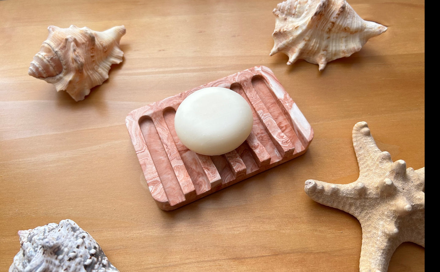 Jesmonite Terracotta Swirl Soap Dish