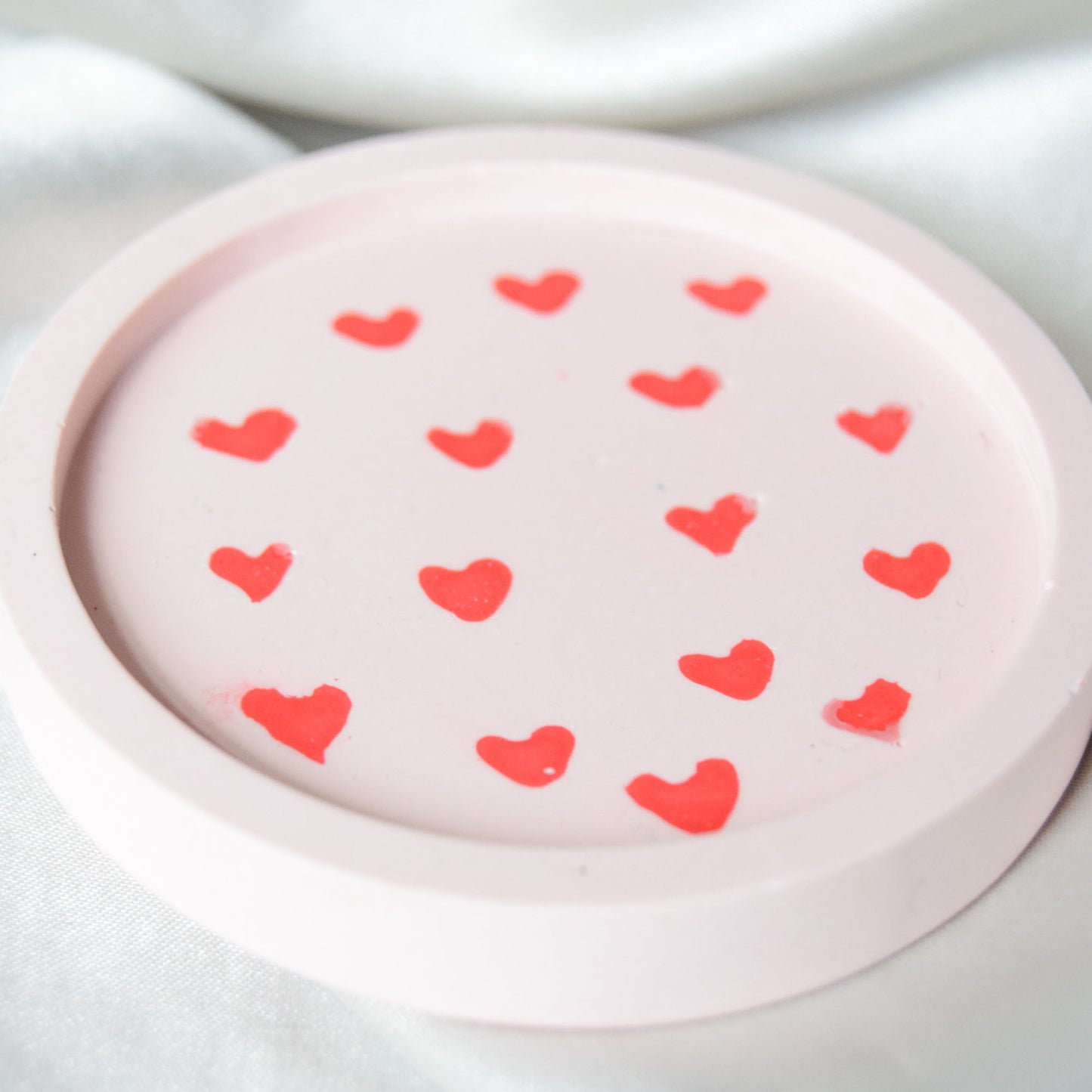 Valentine Jesmonite Coaster - Small Circle