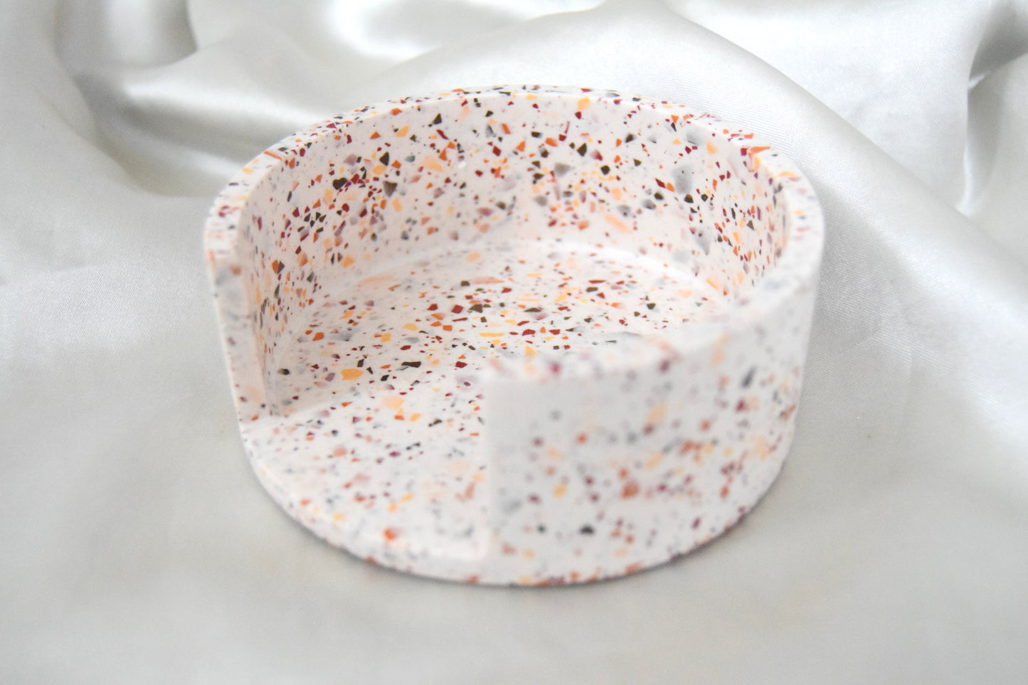 Hazel Jesmonite Coaster with Warm Terrazzo Chips