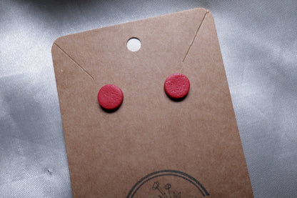Polymer Clay Round Textured Studs - Small