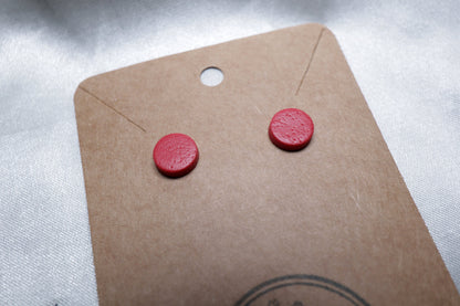 Polymer Clay Round Textured Studs - Small