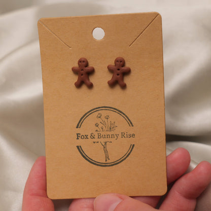 Gingerbread Man Stud Earrings