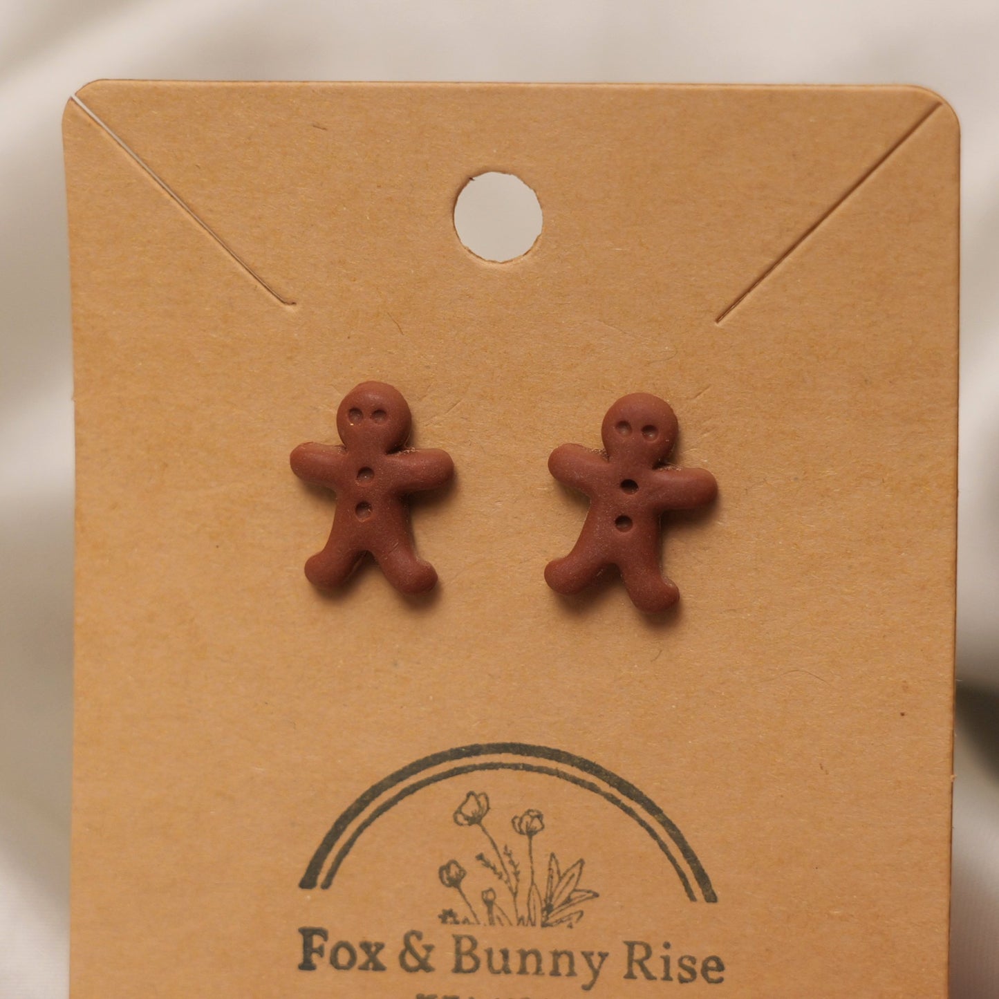 Gingerbread Man Stud Earrings