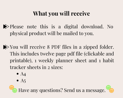 2024 Flower Calendar Bundle/ Digital Printable & Clickable Flower Calendar, A4/A5 Size