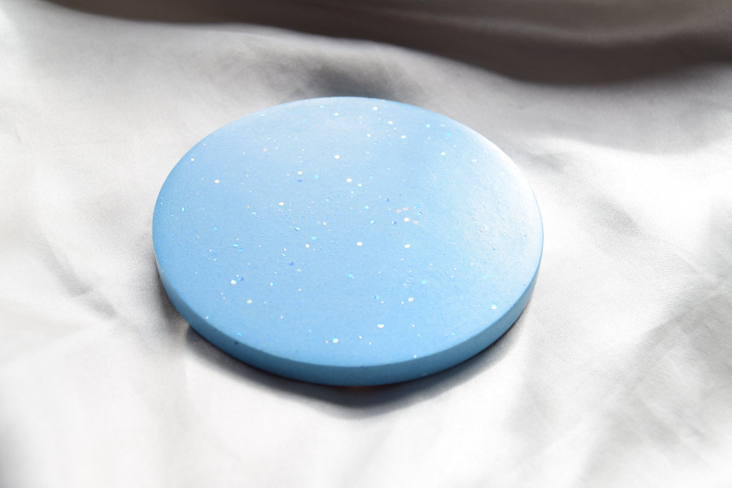 Mixed Glitter Jesmonite Coaster - Blue