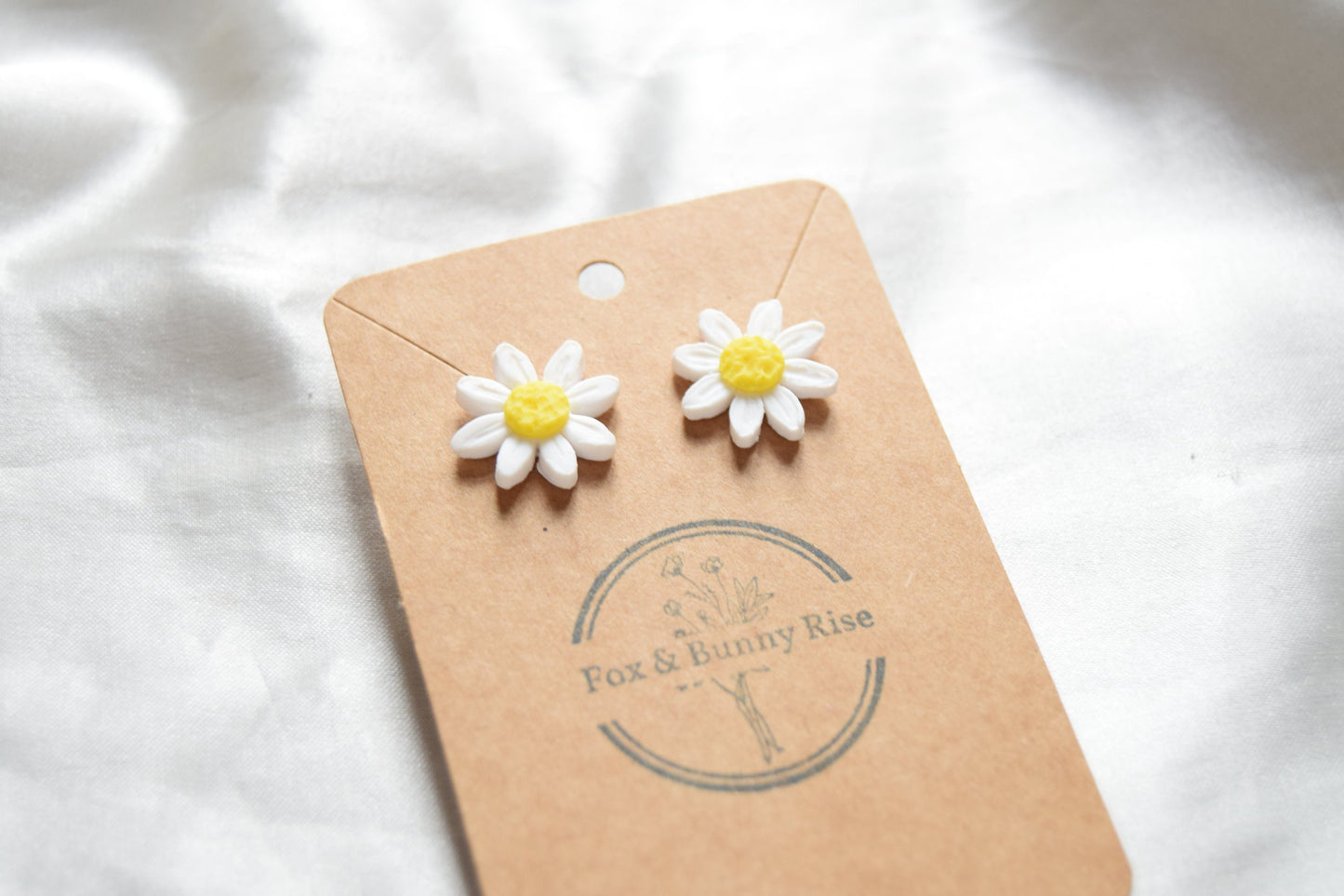 Polymer Clay Daisy Studs