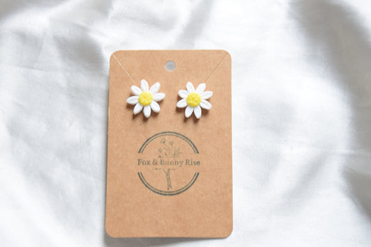 Polymer Clay Daisy Studs