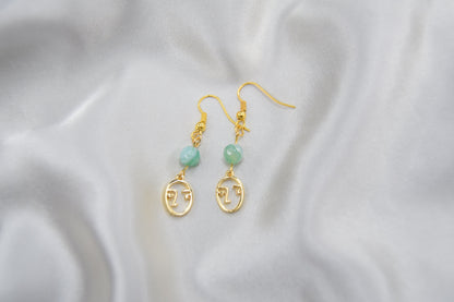 Gold Face Earrings