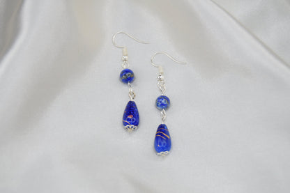 Blue Raindrop Earrings