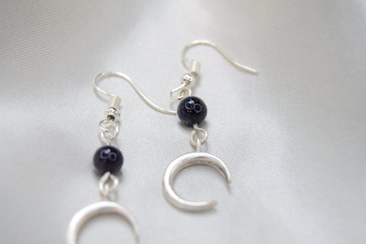 Silver Moon Earrings