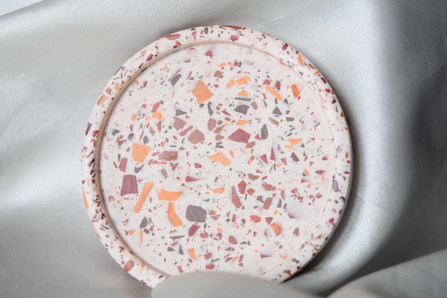 Hazel Jesmonite Trinket Dish with Warm Terrazzo Chips