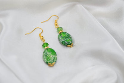Green Jasper Earrings