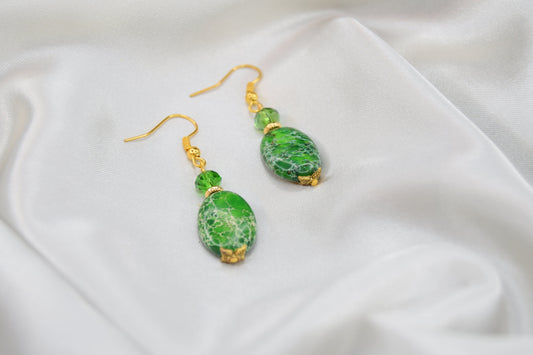 Green Jasper Earrings