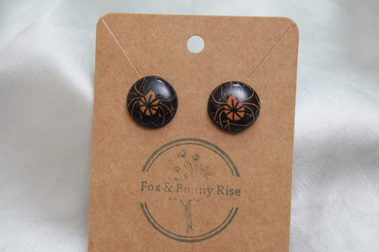 Halloween Spider Polymer Clay Studs