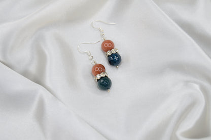 Goldstone and Agate Earrings