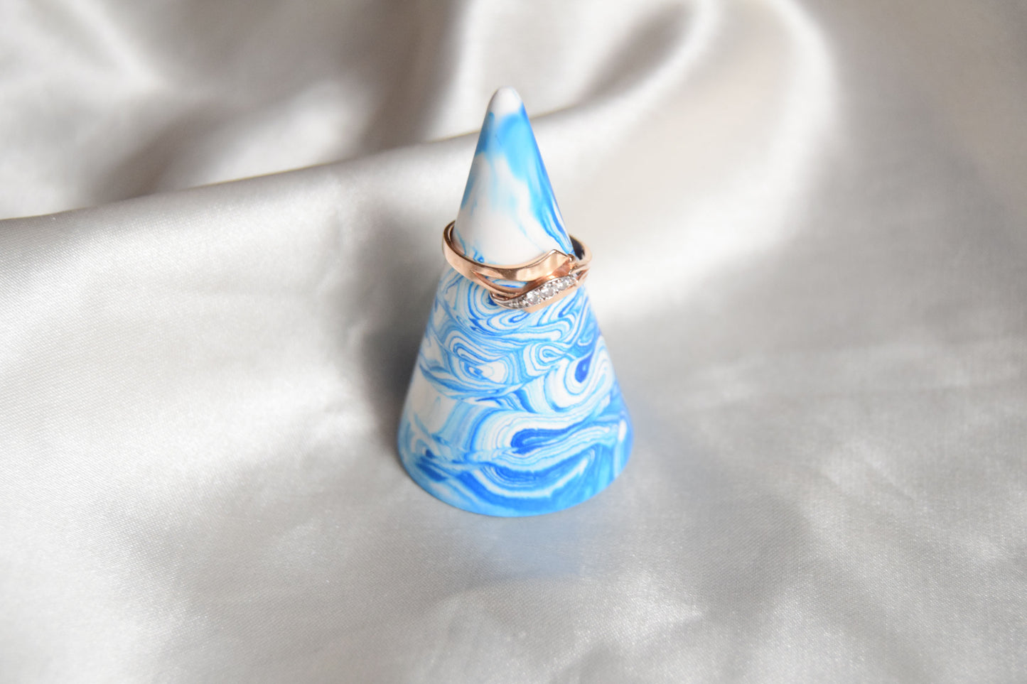 Ocean Jesmonite Ring Holder