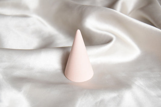 Skyscraper Jesmonite Cone Ring Holder - Light Pink