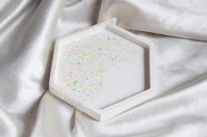 Spring Jesmonite Coaster - Hexagonal