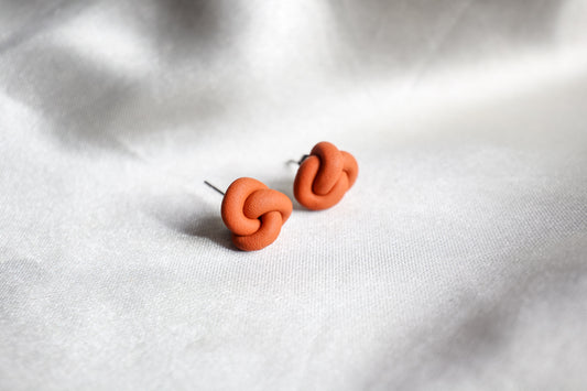 Polymer Clay Knot Earrings